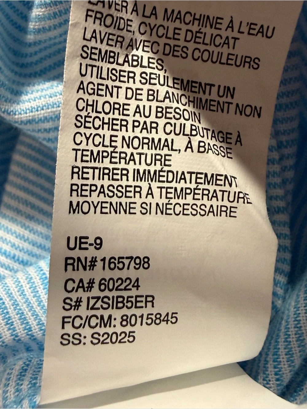 IZOD Saltwater Mens Shirt Blue/ White Fine Stripe Short Sleeve Cotton Size XXL